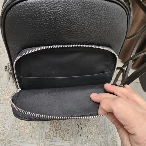 Coach Black Leather Backpack - Picture 2 of 4